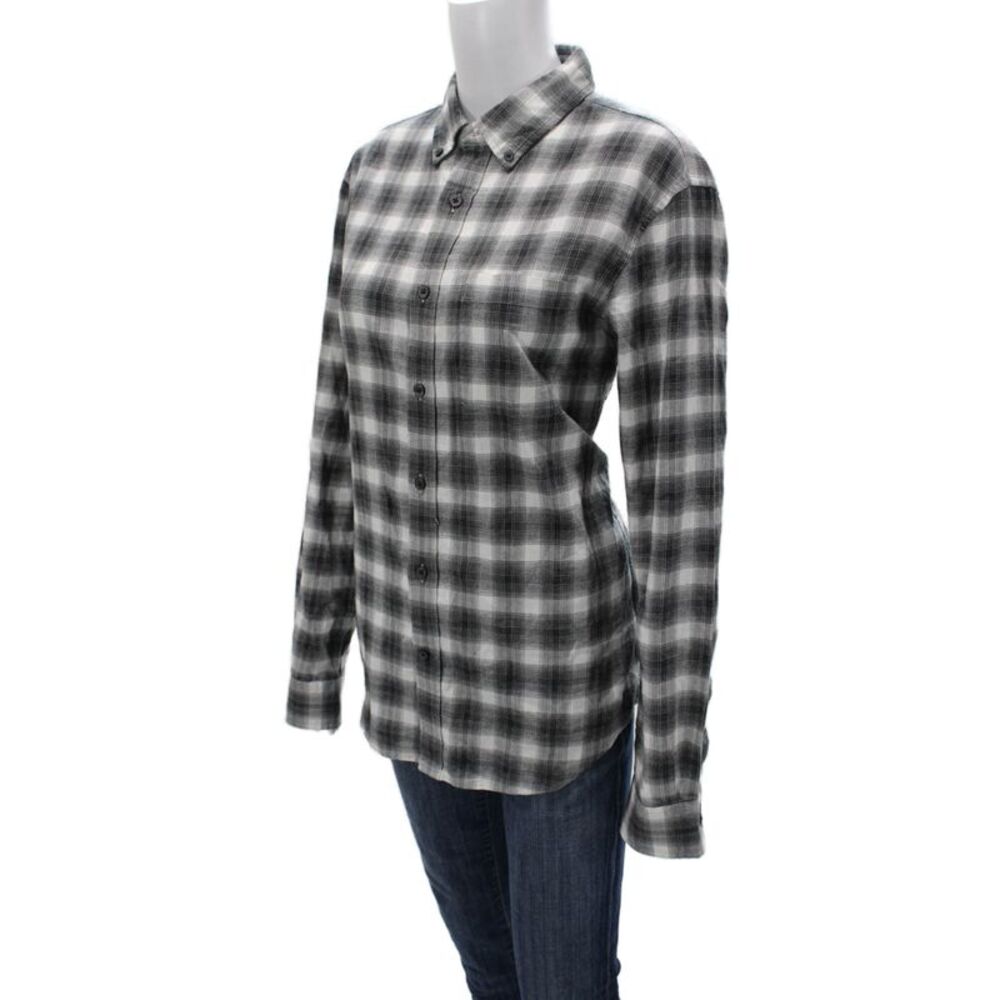 Club Monaco Mens Black Collared Long Sleeve Button-Down Cotton Shirt Size M - Picture 3 of 7